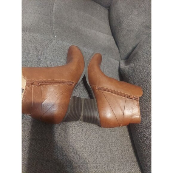 Soul Naturalizer Carrie Whiskey Ankle Boots Block Heel Booties Brown Sz 6.5 - Picture 6 of 12